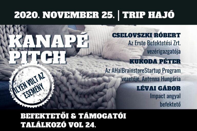Tőkeportál – Kanapé pitch ilyen volt 24.– Esemény cover