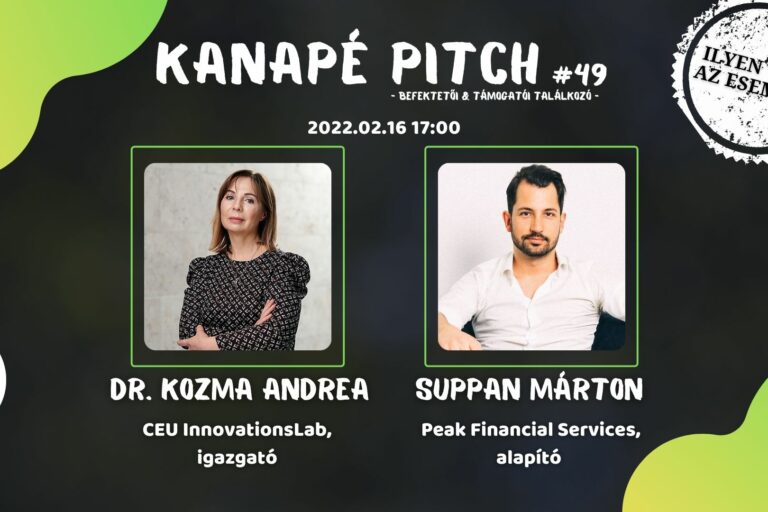 Kanapé Pitch – ilyen volt a 49. epizód dr. Kozma Andrea, Suppan Márton